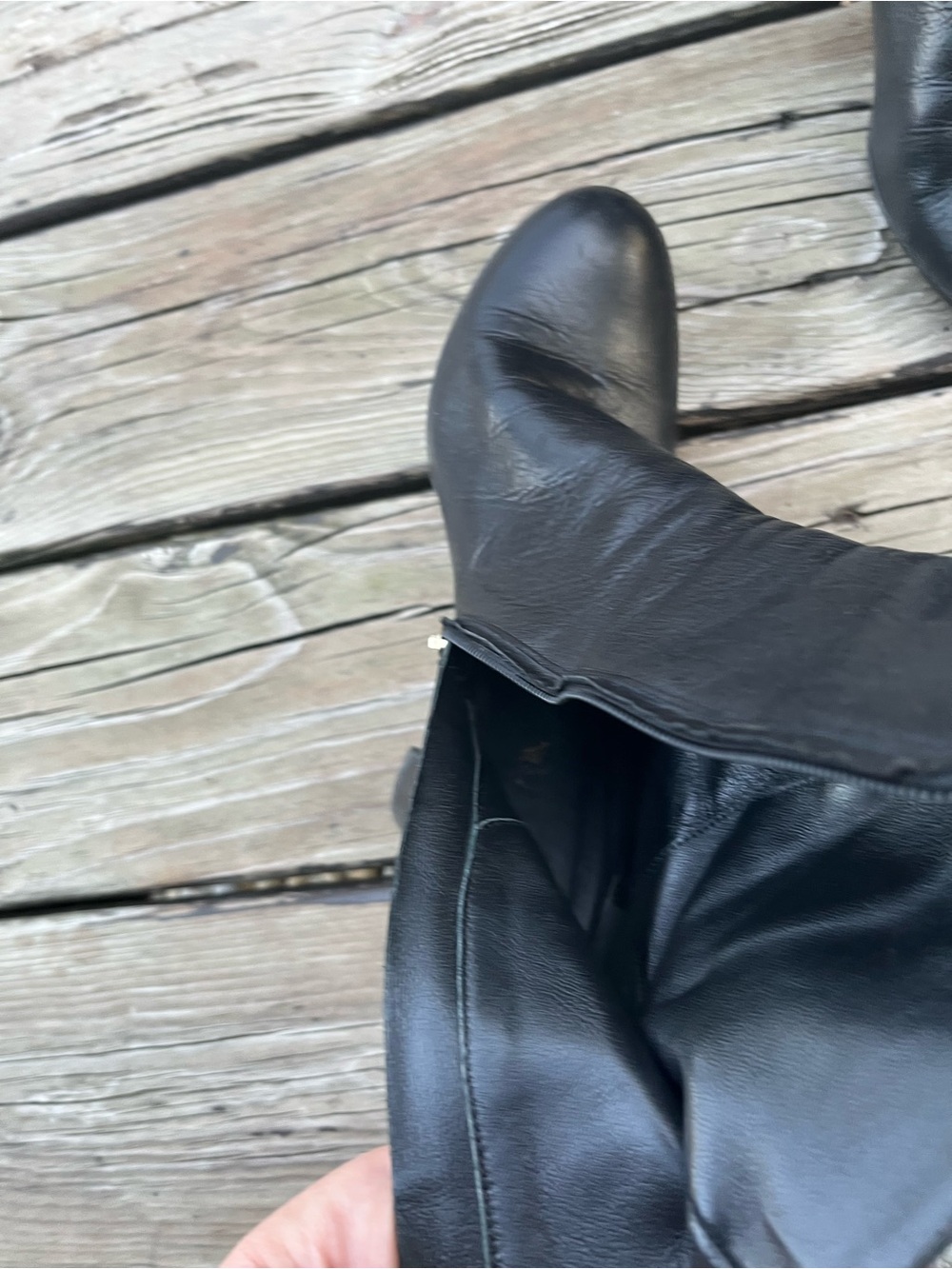 Prada Black Leather Booties with Zip Side- Size 38 - Picture 6 of 12